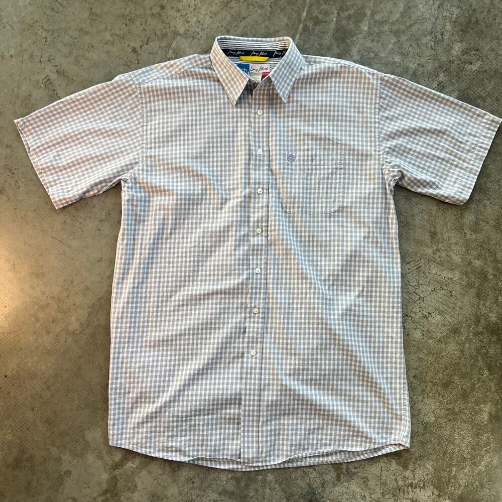 Wrangler George Strait XLT Western Shirt Blue Plaid Coastal Cowboy Festival